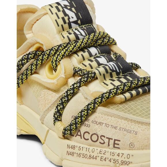 $200! Lacoste Women's L003 Active Runway Sneakers Yellow SZ 7.5 EU 39 - Picture 6 of 6